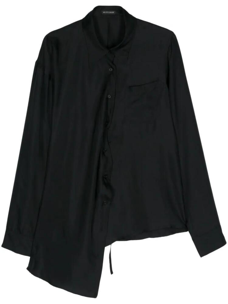 Ann Demeulemeester Amatus asymmetric silk shirt - Black Cover