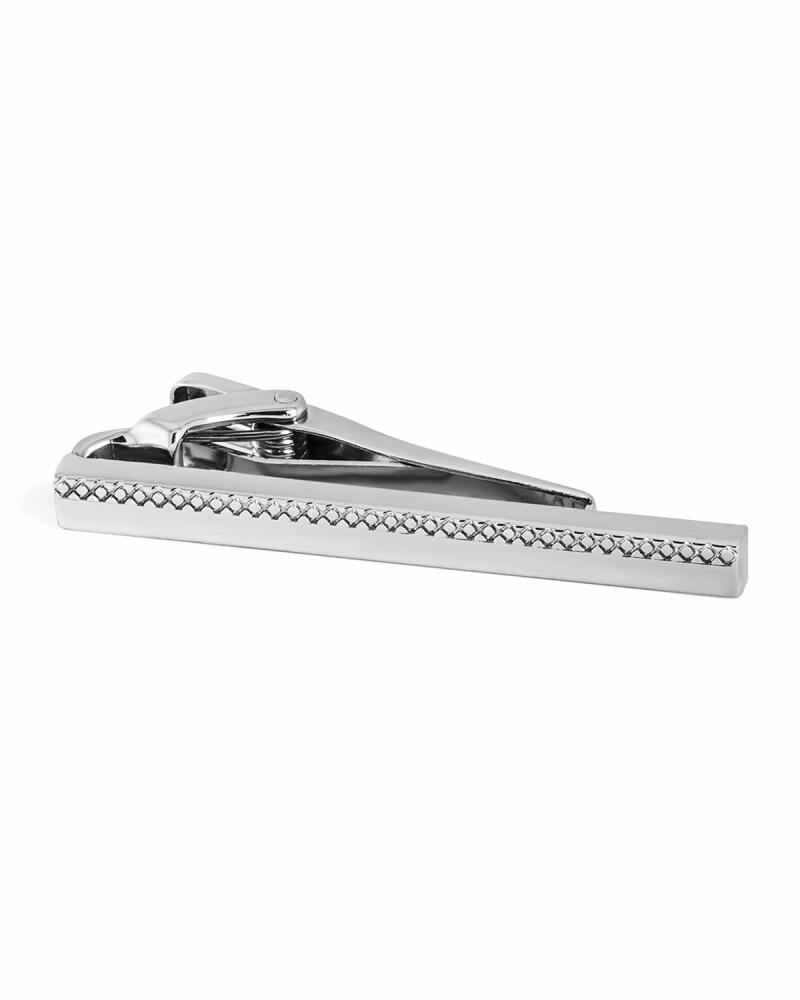 Tateossian Textured Rhodium Tie Bar Cover