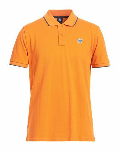 North Sails Man Polo shirt Orange Cotton Cover