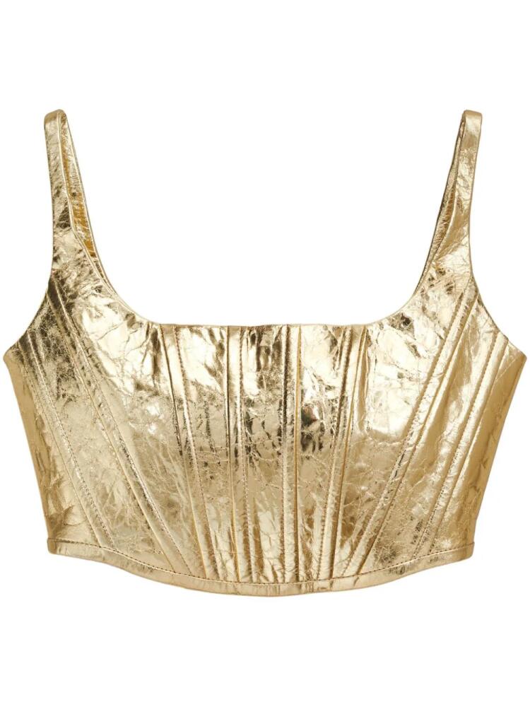 Marc Jacobs metallic leather corset top - Gold Cover