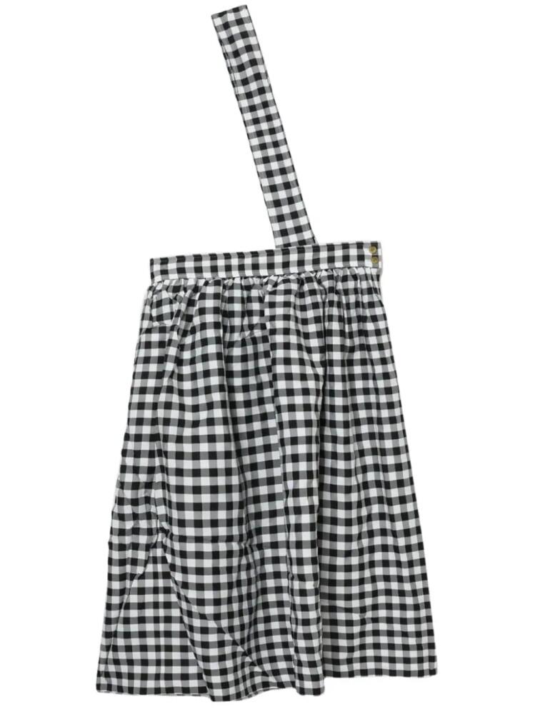 Black Comme Des Garçons gingham-print midi skirt Cover