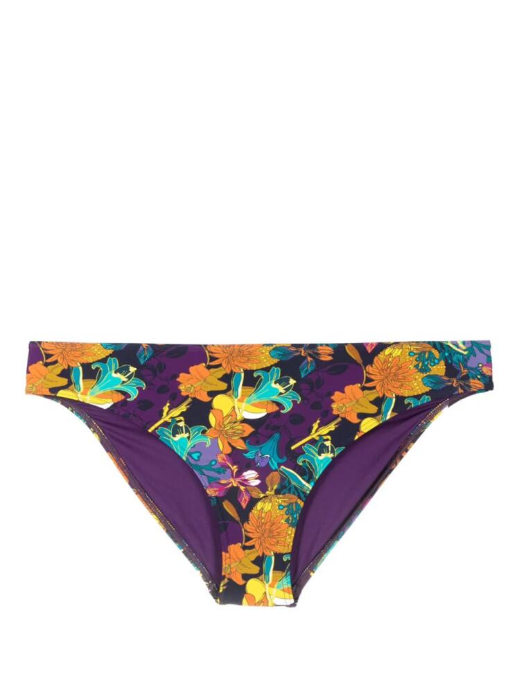 Marlies Dekkers Acapulco floral-print bikini bottoms - Purple Cover