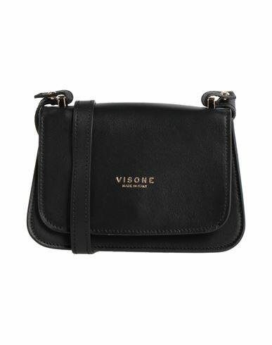 Visone Woman Cross-body bag Black Calfskin Cover