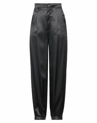 Amen Woman Pants Black Silk, Polyester, Polyurethane Cover