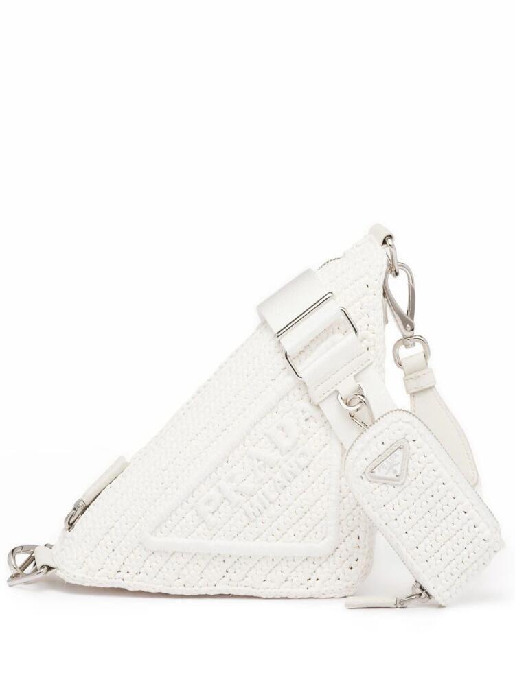 Prada raffia Triangle shoulder bag - White Cover