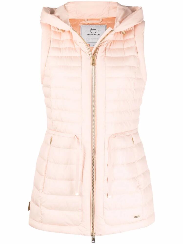 Woolrich Hibiscus hooded goose-down gilet - Pink Cover