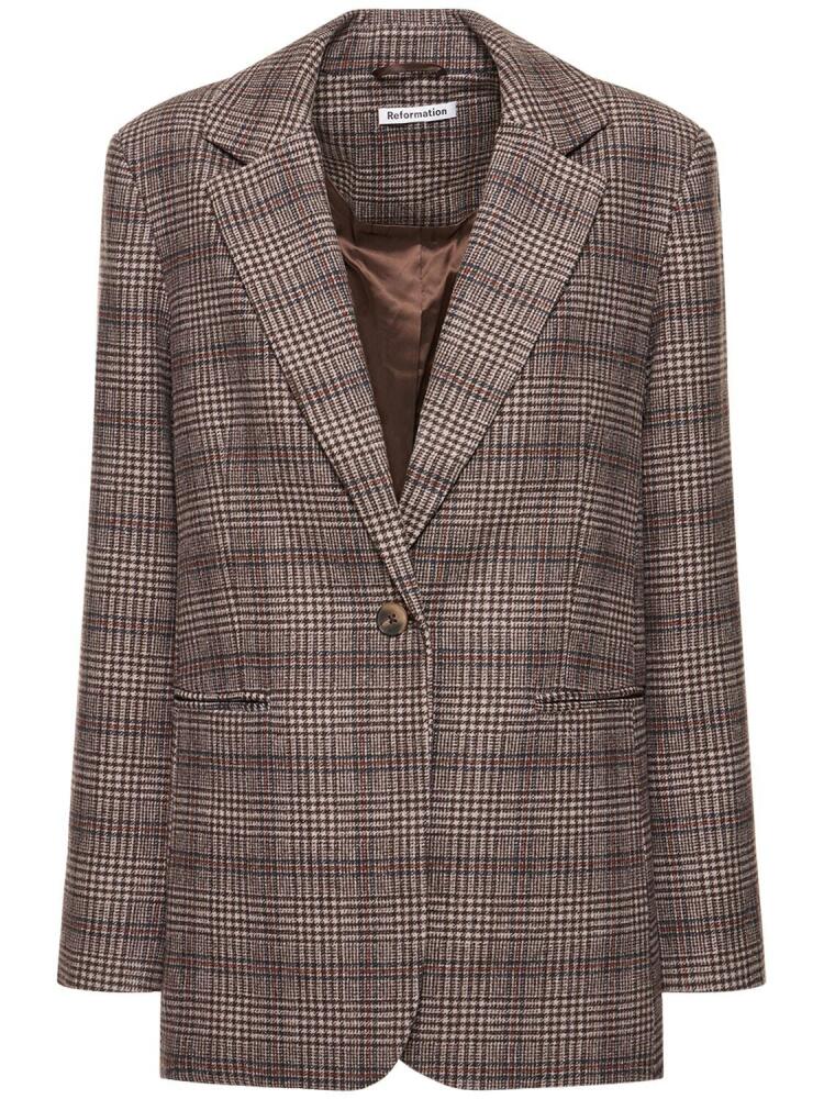 REFORMATION The Classic Relaxed Wool Blend Blazer Cover