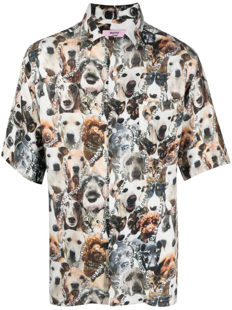 Martine Rose pet-print short-sleeved shirt - Neutrals Cover