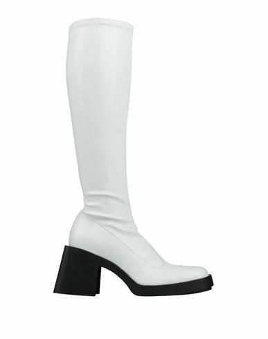 Justine Clenquet Woman Boot White Leather Cover