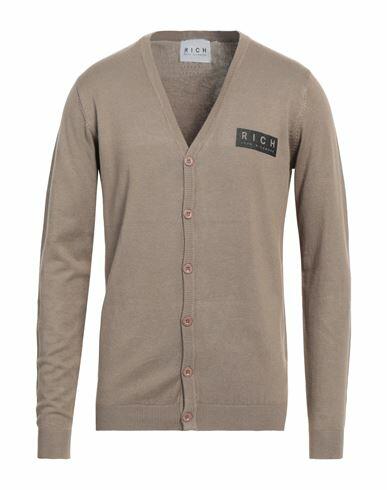 John Richmond Man Cardigan Light brown Viscose, Nylon Cover