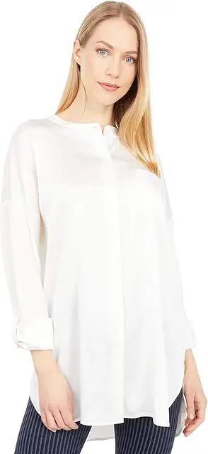 Lysse The Eco Satin Shirt (Off-White) Women's Clothing Cover