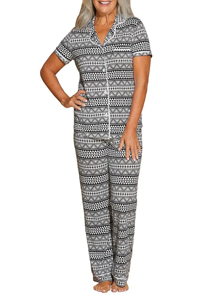 Cosabella Women's Bella 2-Piece Pajama Set - Geo Black Cover