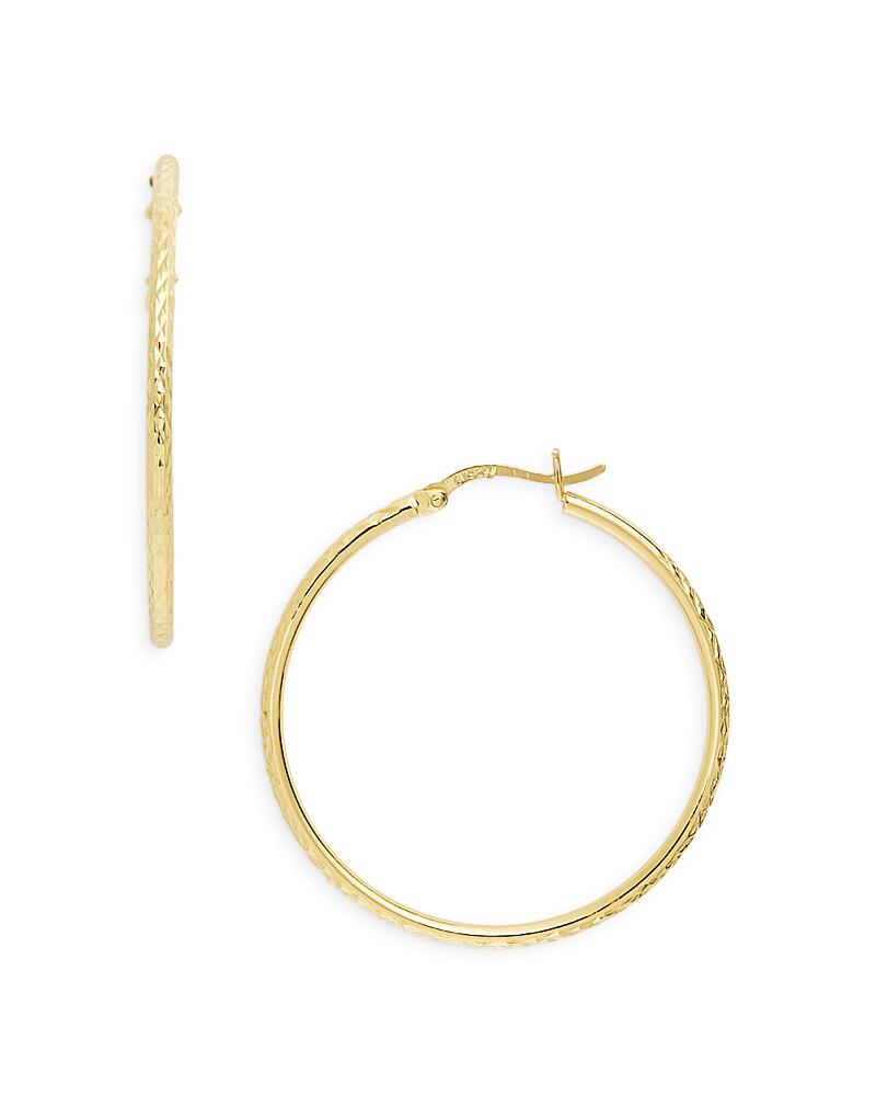 Argento Vivo Textured Hoop Earrings in 14K Gold Plated Sterling Silver Cover