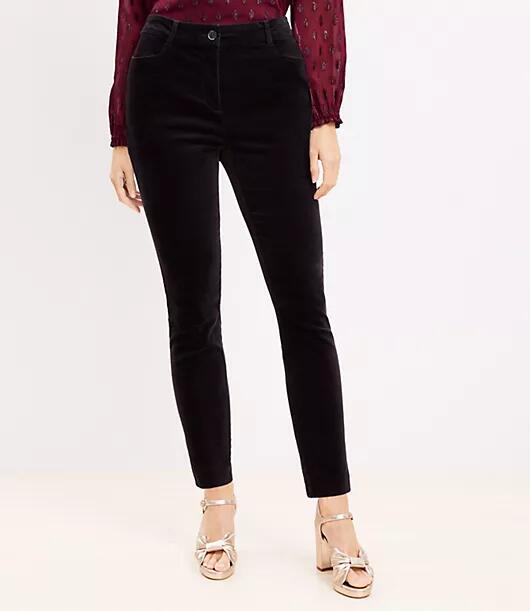 Loft Curvy Sutton Skinny Pants in Velvet Cover