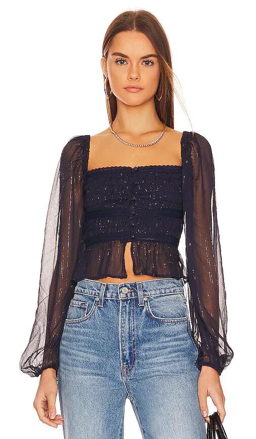 Tularosa Gina Top in Blue Cover