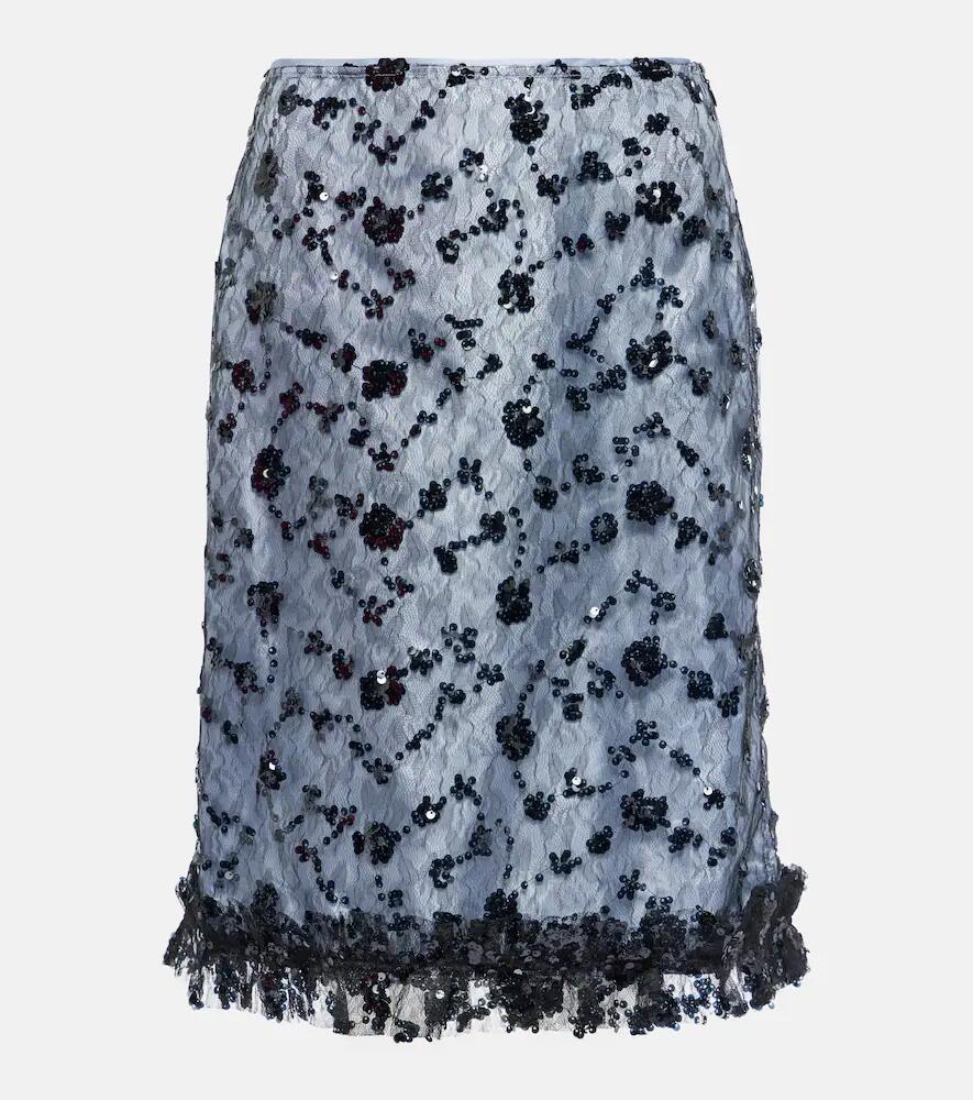 Ganni Sequined lace midi skirt Cover