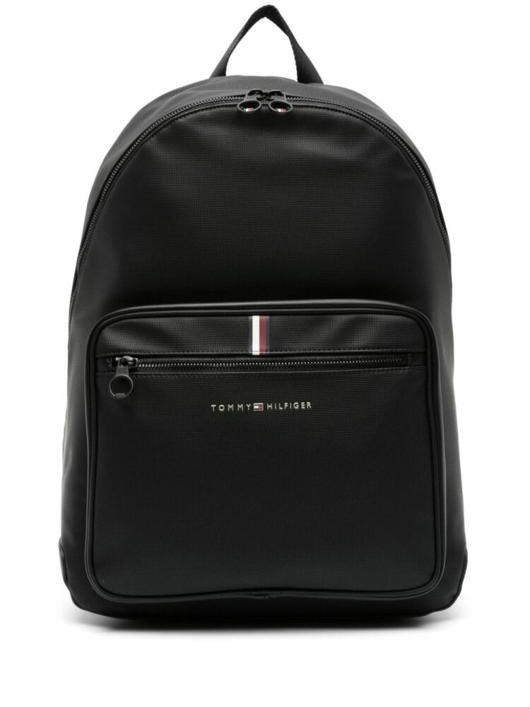 Tommy Hilfiger Essential Piqué-weave Dome backpack - Black Cover