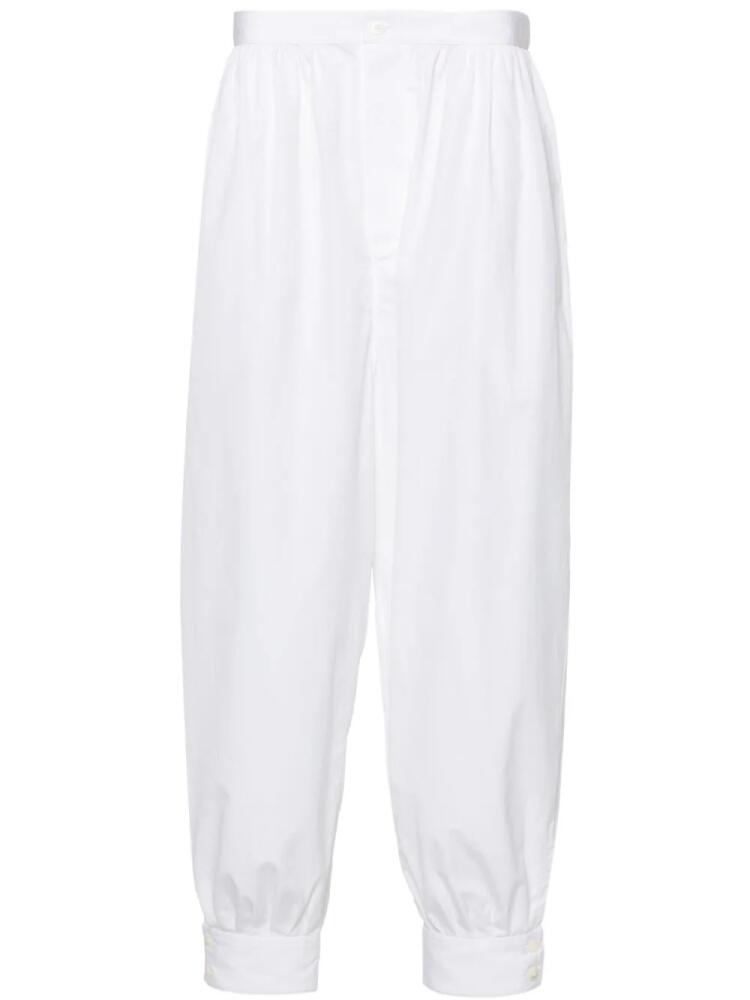 Hed Mayner poplin straight-leg trousers - White Cover