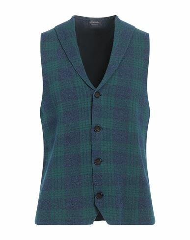 Drumohr Man Cardigan Deep jade Cotton, Polyamide Cover