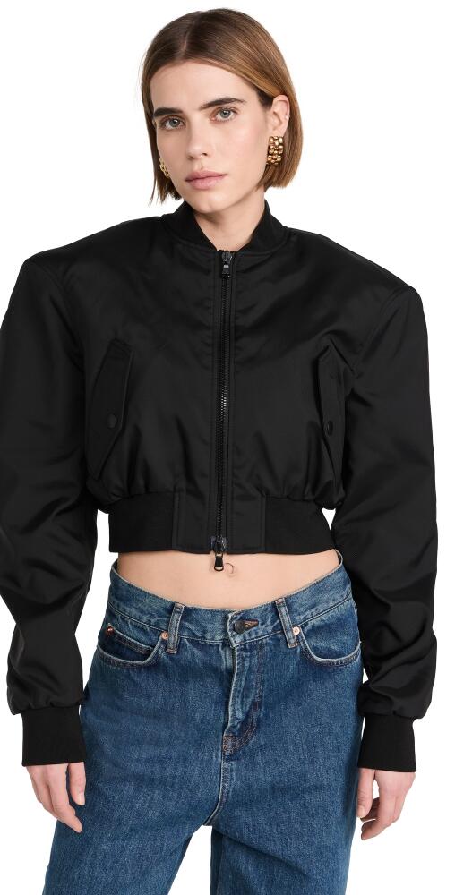 WARDROBE. NYC Tailored Crop Bomber Black Cover