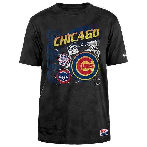 New Era Cubs Fitted Short Sleeve T-Shirt - Mens Black/Black Cover