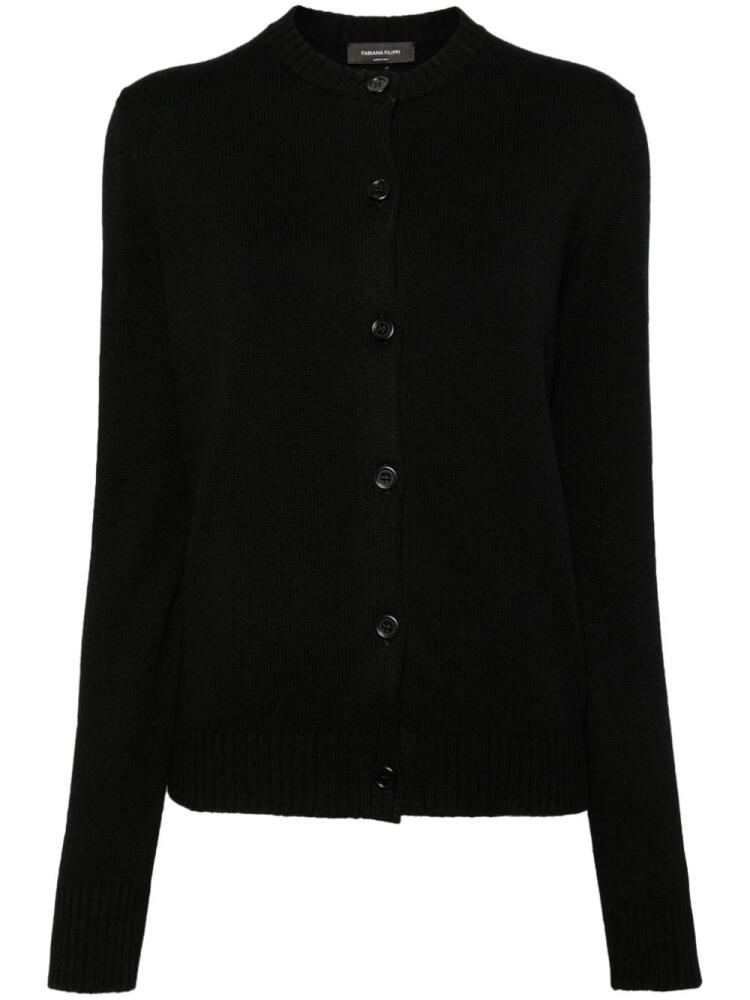 Fabiana Filippi ribbed-knit cardigan - Black Cover