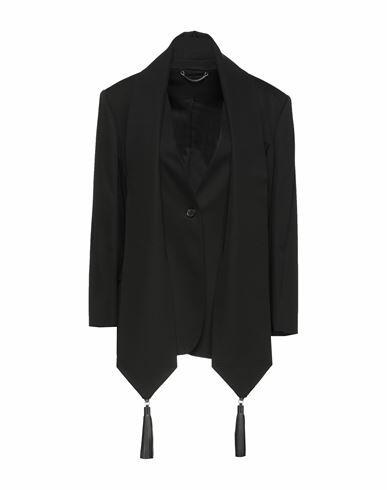 Ferragamo Woman Blazer Black Viscose, Elastane, Lambskin Cover