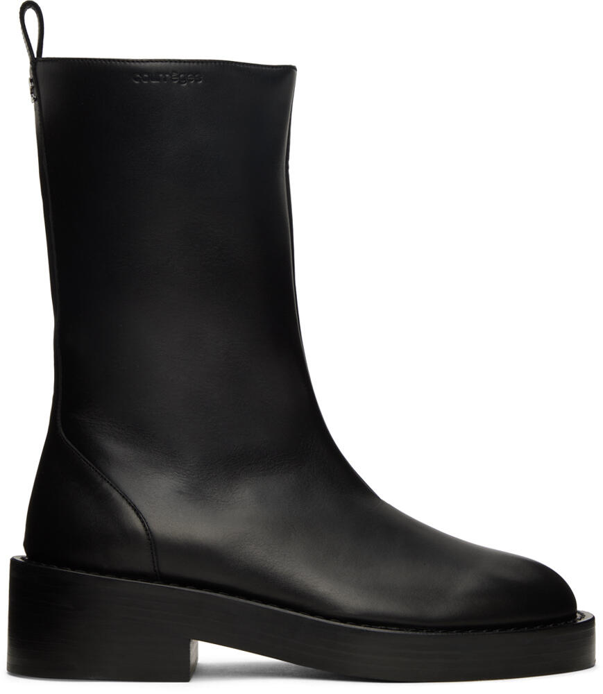 Courrèges Black Embossed Boots Cover