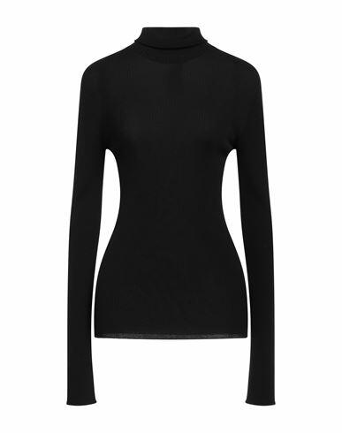 Sportmax Woman Turtleneck Black Virgin Wool Cover