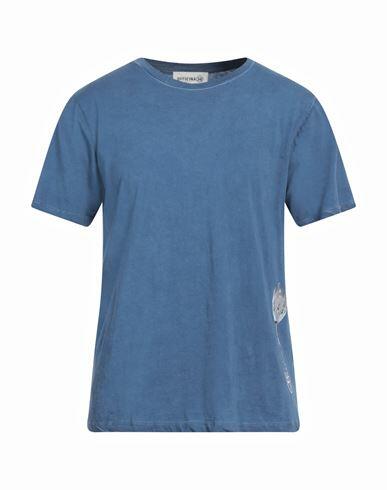 Officina 36 Man T-shirt Slate blue Cotton Cover