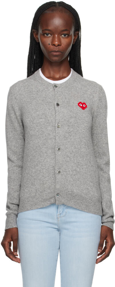 COMME des GARÇONS PLAY Gray Invader Edition Cardigan Cover