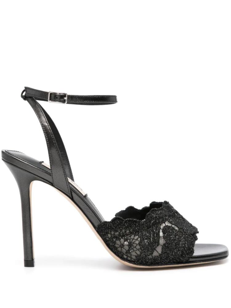 Arteana floral-lace strap 105mm sandals - Black Cover