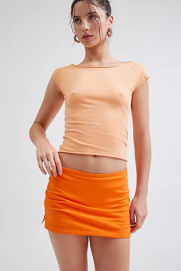 Out From Under Bec Low-Rise Micro Mini Skort in Dark Orange Cover