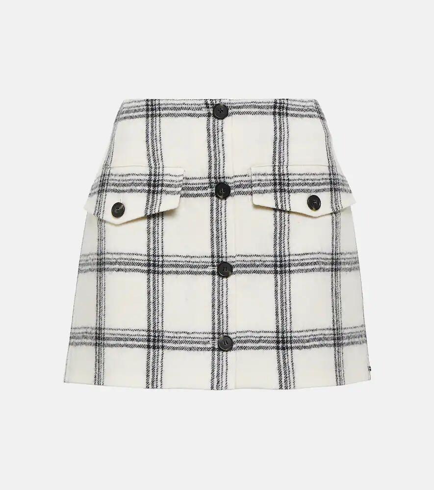 Sportmax Ocroma checked wool miniskirt Cover