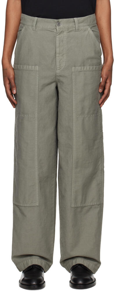 Dries Van Noten Gray Hammer Loop Cargo Pants Cover