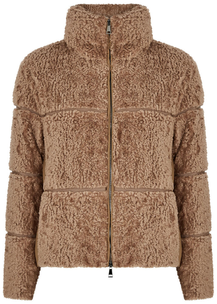 Moncler Segura Quilted Fleece Jacket - Camel Cover