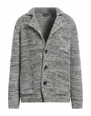 Daniele Fiesoli Man Cardigan Grey Merino Wool, Polyamide Cover