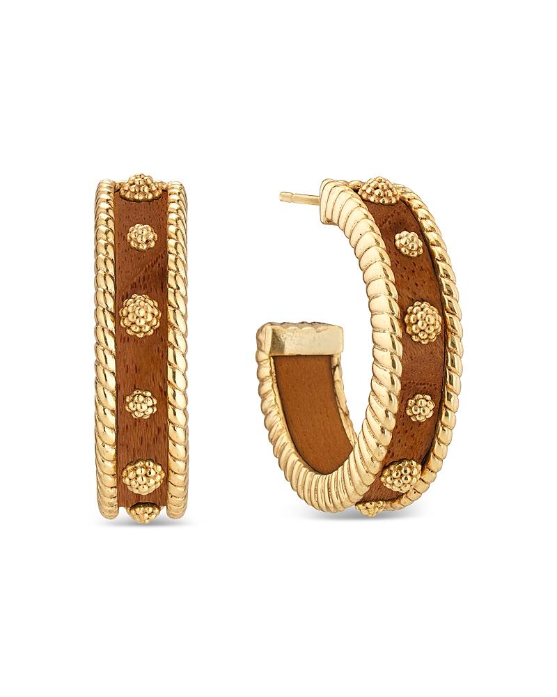 Capucine De Wulf Berry Teak Wood Medium Hoop Earrings Cover