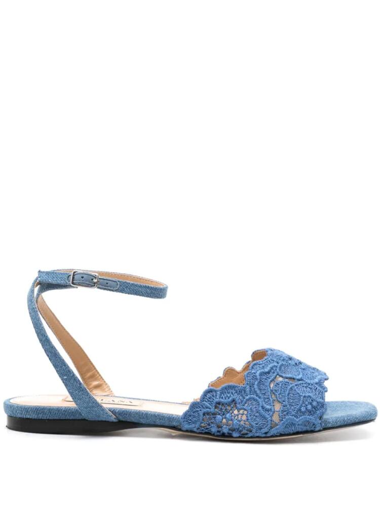 Arteana floral-lace strap sandals - Blue Cover