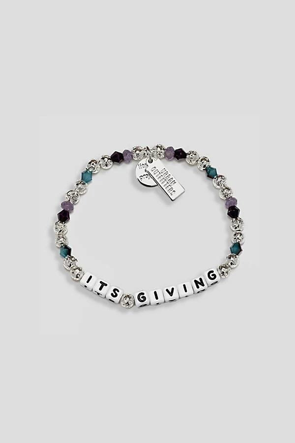 Little Words Project UO Exclusive It's Giving Beaded Bracelet in Silver Cover