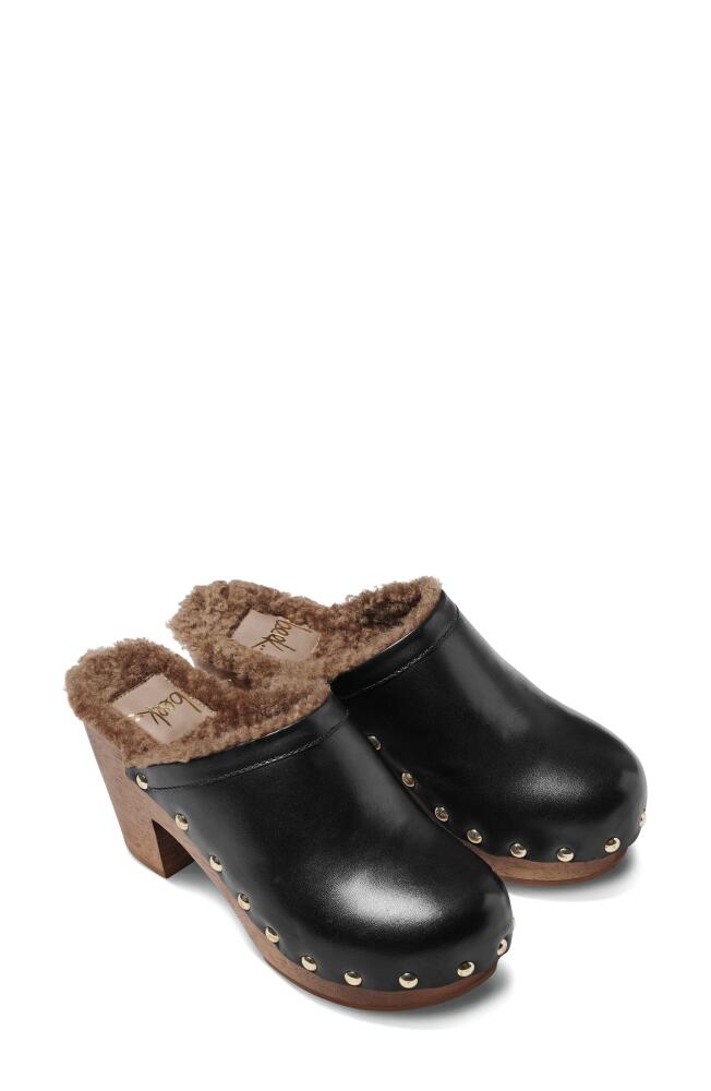 Beek Woodpecker Genuine Shearling Clog in Black /Bronze Shearling Cover