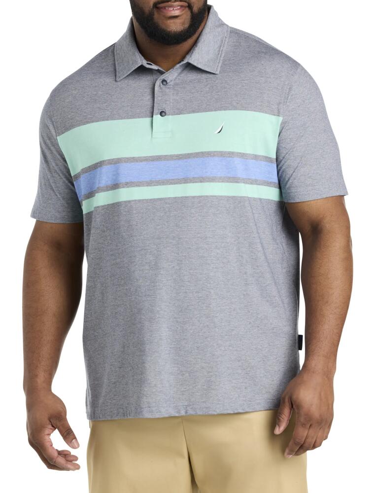 Nautica Navtech Striped Polo Shirt in Navy Cover