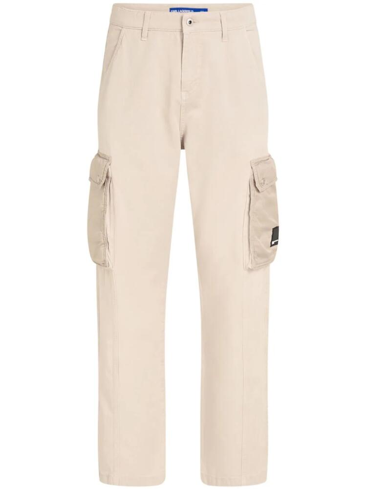 Karl Lagerfeld Jeans Utility straight-leg cargo trousers - Neutrals Cover