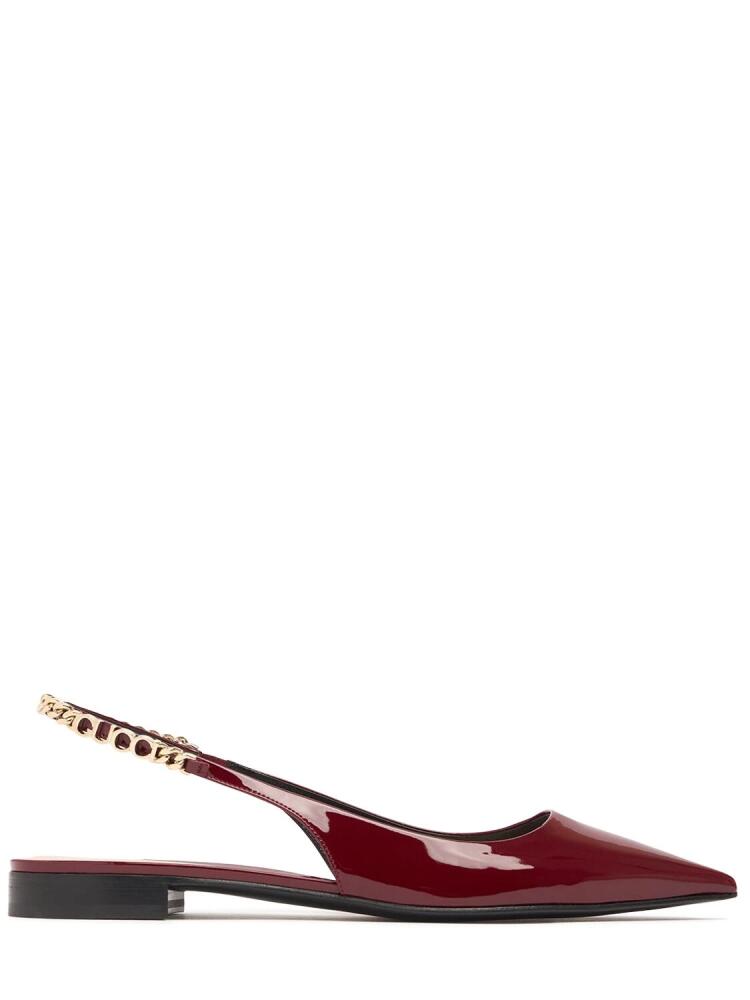 GUCCI 15mm Signoria Leather Slingback Flats Cover