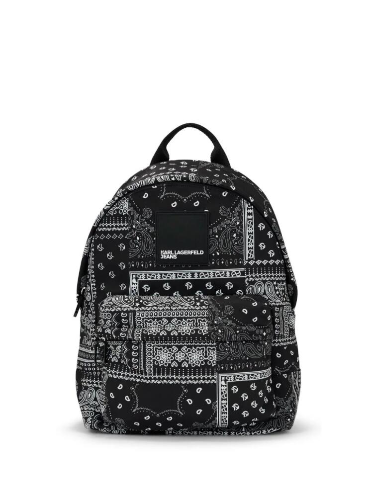 Karl Lagerfeld Jeans Urban bandana-print backpack - Black Cover