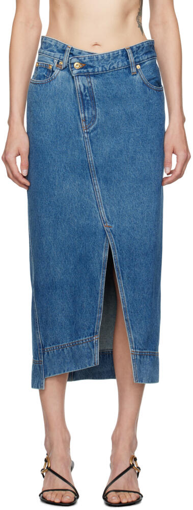 JACQUEMUS Blue La Casa 'La jupe de-Nîmes' Denim Midi Skirt Cover