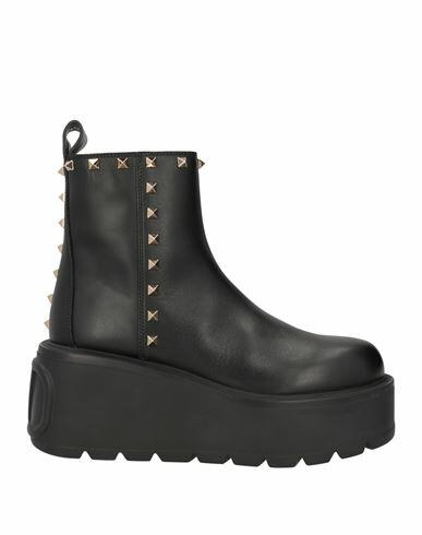 Valentino Garavani Woman Ankle boots Black Leather Cover