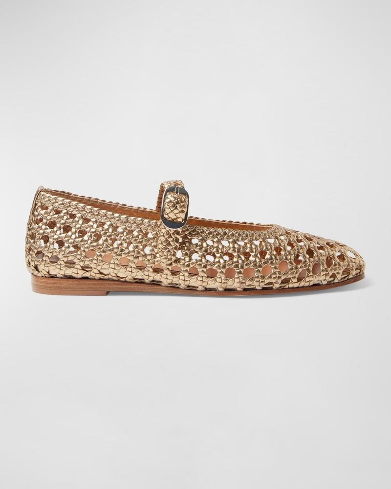 Le Monde Beryl Woven Leather Mary Jane Ballerina Flats Cover