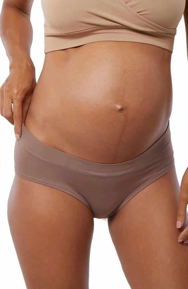 Ingrid & Isabel 3-Pack Cooling Maternity Briefs in Deep Taupe Cover