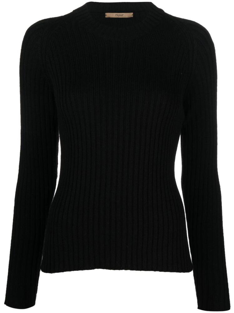 Nuur ribbed-knit merino jumper - Black Cover